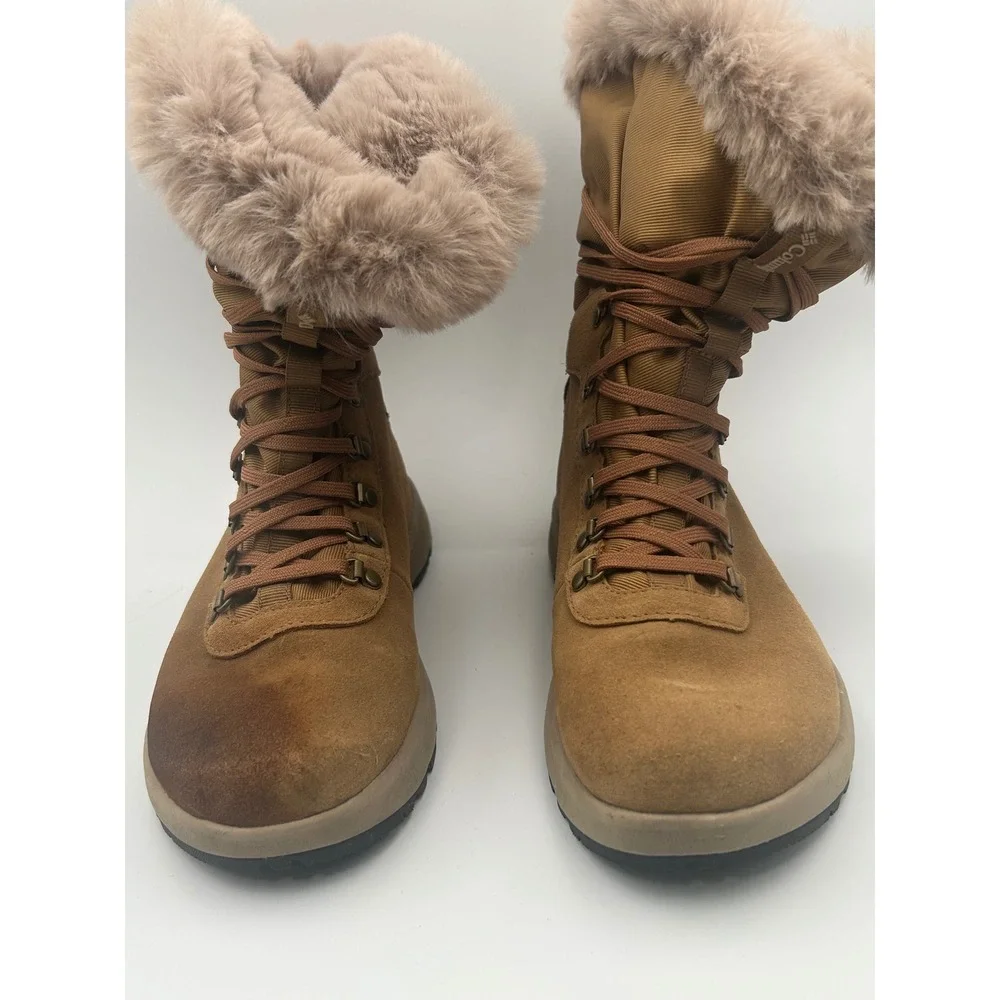 Columbia Paninaro Omni-Heat Tall Winter Boots Elk Brown Suede BL0150-286 Size 6